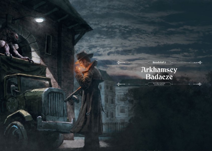 Przykładowe ilustracje z książki Arkham